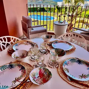 Apartamento Estrella De Mar Zeezicht En Uitkijk Op Gibraltar 40m2 Terras Incl Zwembad Garzas, Manilva